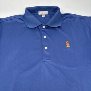 Peter Millar Summer Comfort Men's Large Navy Blue Short Sleeve Golf Polo Shirt